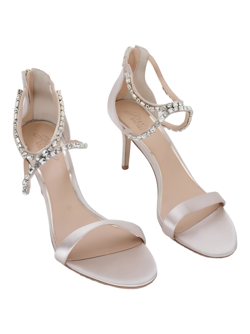 Badgley Mischka Celine Sandal Heels Cream Size 10